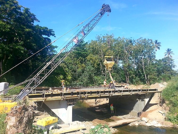 Arbé Pont de Swaha Kaala Gomen coulage pont